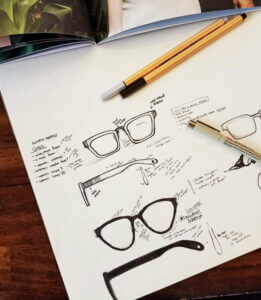 Eyewear design drawings