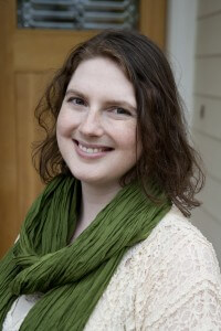 Young woman with green scarf