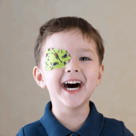 Boy with eye patch