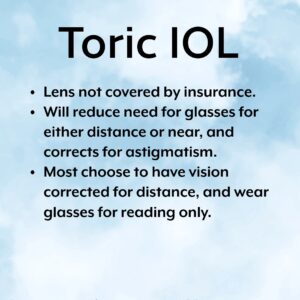 Cataract toric lens