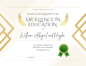 Scholarship Certificate 2023