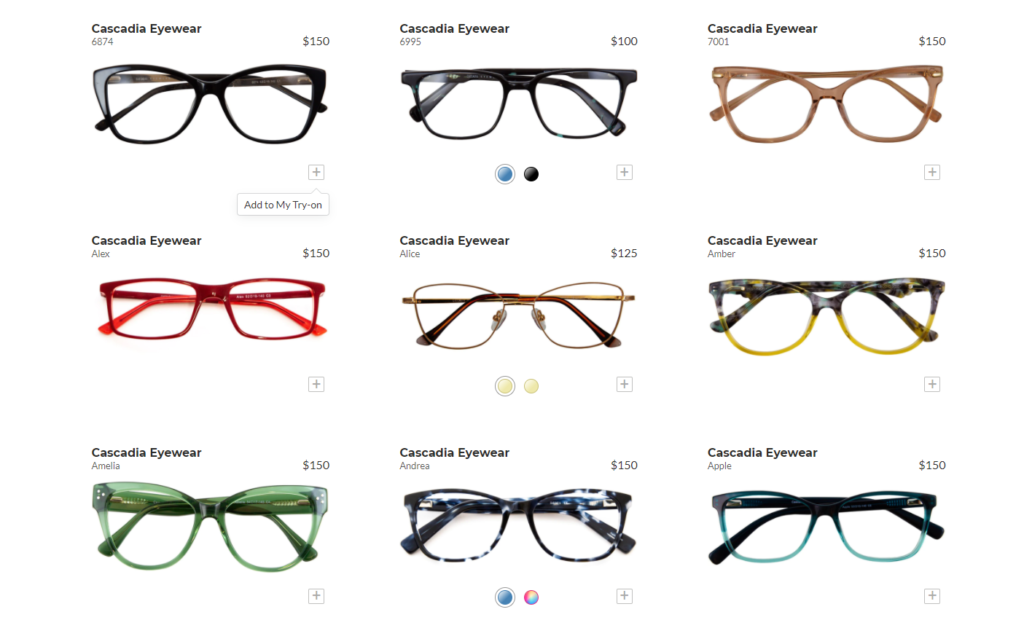 Various glasses at The Shoptical