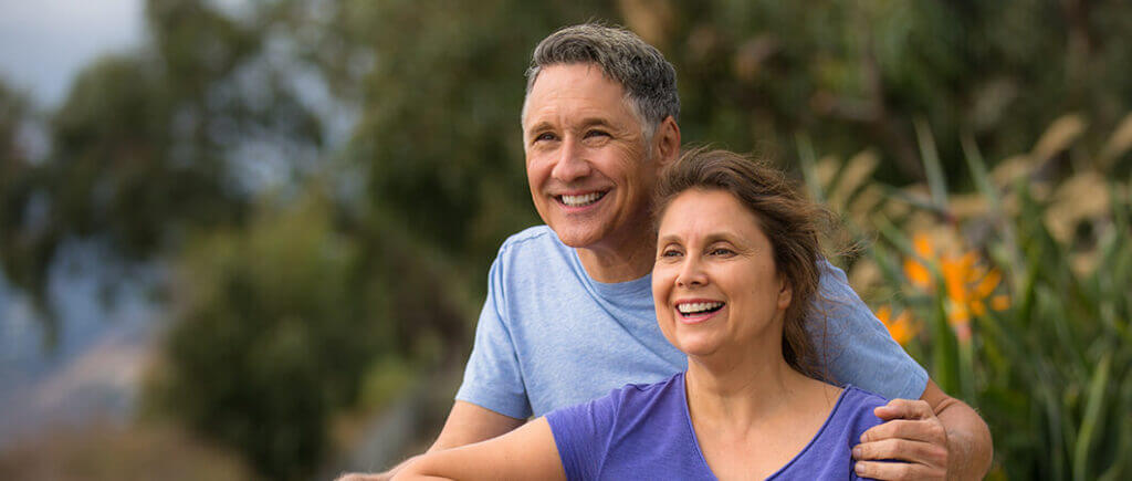 Older couple on bridge