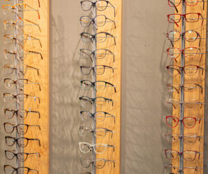 Eye Glasses display in an optical shop