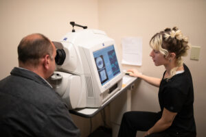 Eye exam test